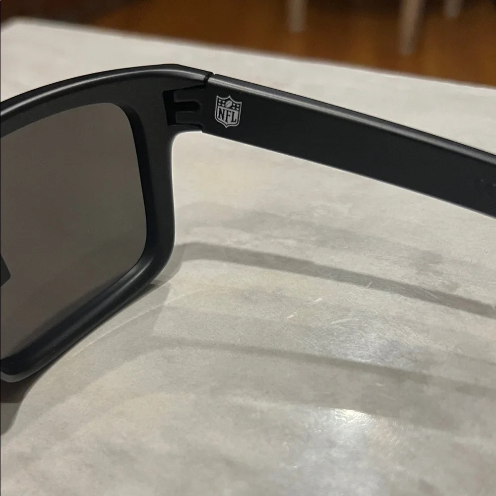 Official Oakley NFL Falcons Holbrook Black Sunglasses with Red Accents